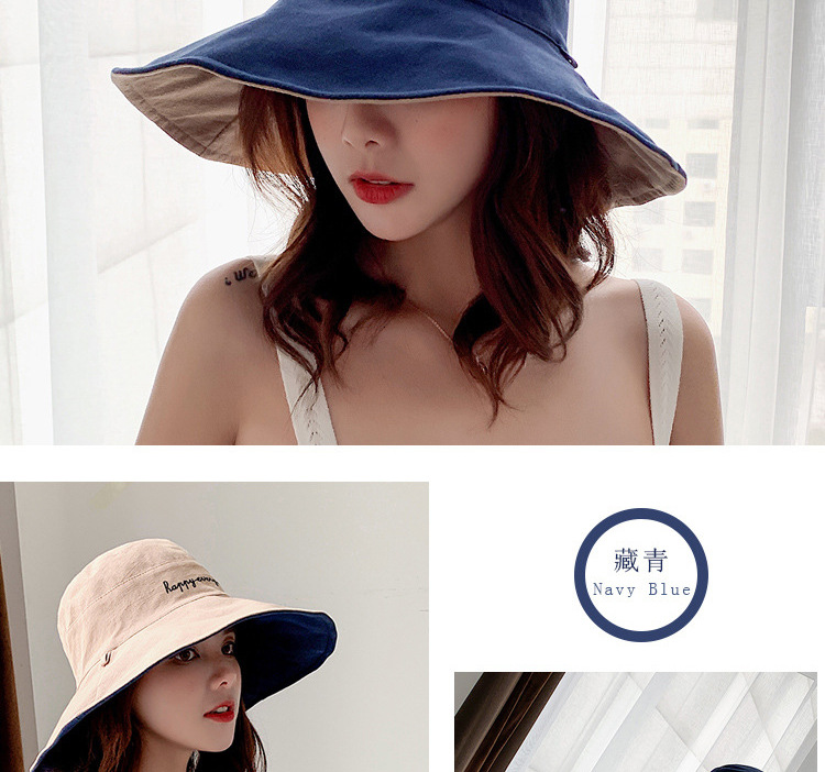 Summer Hat 2021 New Sun Hat Female Face Cover Sun-Proof UV Protection Sun Hat Double-Sided Smiley Beach Hat