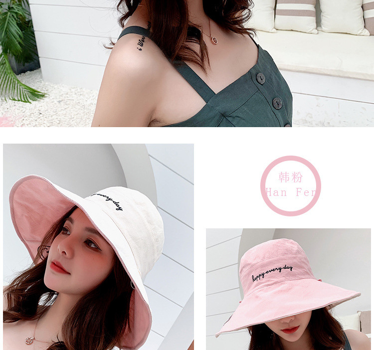 Summer Hat 2021 New Sun Hat Female Face Cover Sun-Proof UV Protection Sun Hat Double-Sided Smiley Beach Hat