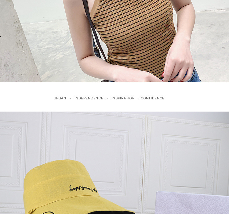 Summer Hat 2021 New Sun Hat Female Face Cover Sun-Proof UV Protection Sun Hat Double-Sided Smiley Beach Hat