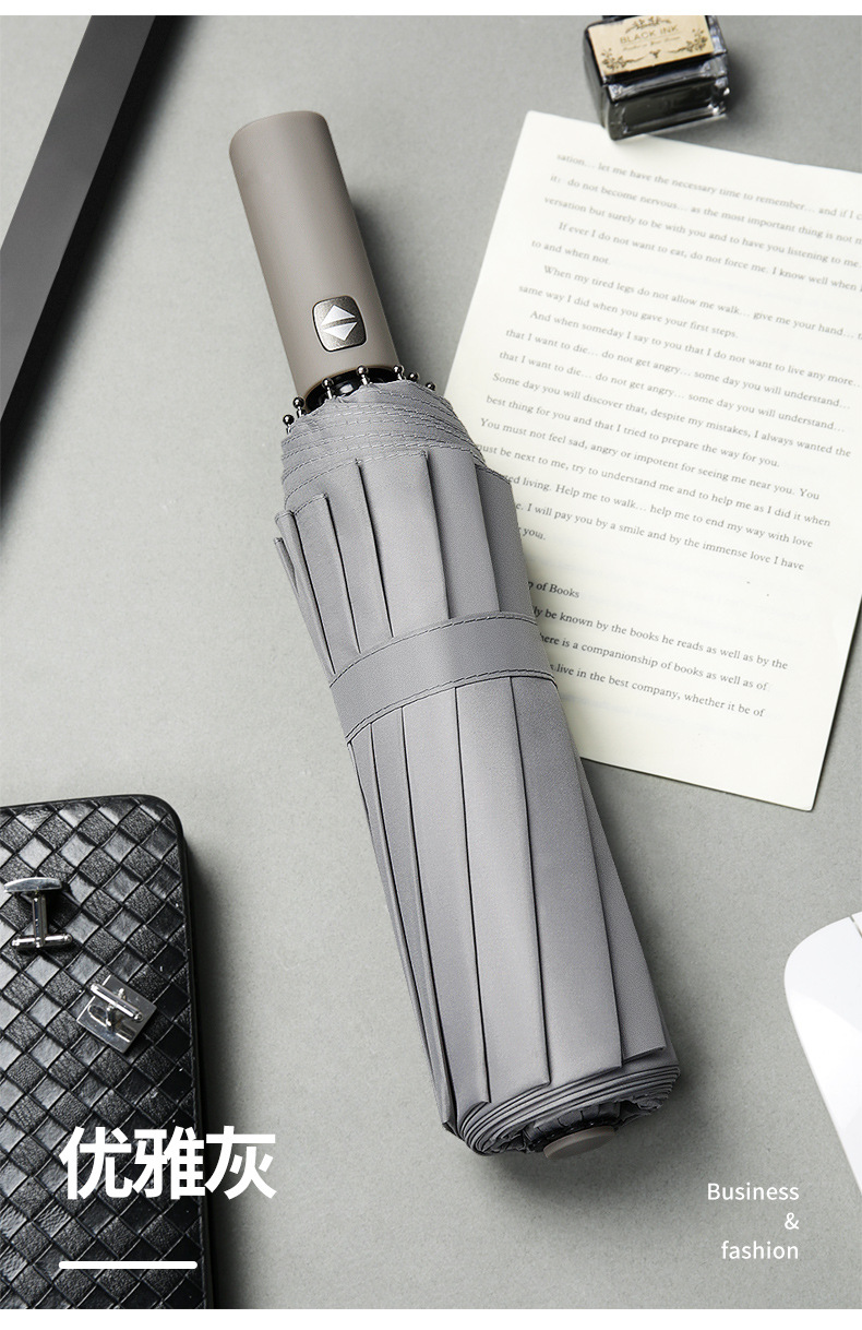 Automatic Folding Umbrella Customized Men Large Size Double Women's Dual-Use Sun-Proof UV-Proof Sun Umbrella