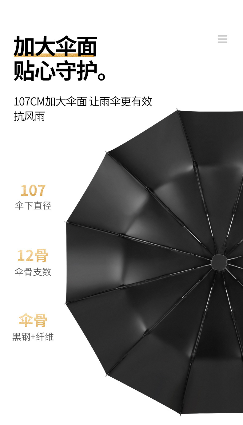 Automatic Folding Umbrella Customized Men Large Size Double Women's Dual-Use Sun-Proof UV-Proof Sun Umbrella