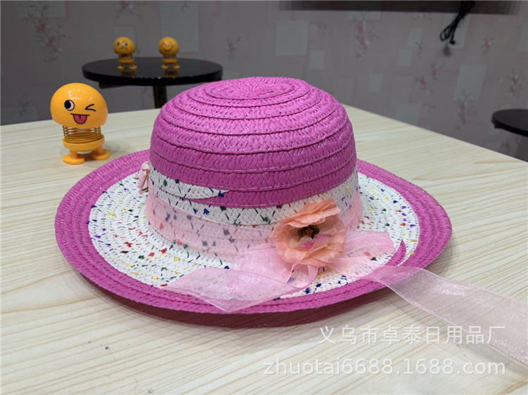Summer Women's Straw Hat UV-Proof Stall Sun Hat Beach Summer Hat Running Rivers and Lakes Children's Hat Wholesale Summer Women's Straw Hat UV-Proof Stall Sun Hat Beach Summer Hat Running Rivers and Lakes Children's Hat Wholesale