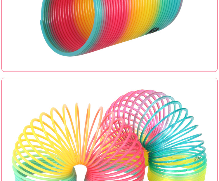 Cross border hot style hot sale 3C certification large rainbow ring elastic rainbow ring spring color ring jenga hula hoop