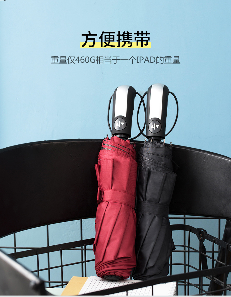 Full-Automatic Business Umbrella Ten-Bone Vinyl Tri-Fold Advertising Folding Umbrella Rain Or Shine Dual-Use Umbrella UV-Proof Sunshade Full-Automatic Business Umbrella Ten-Bone Vinyl Tri-Fold Advertising Folding Umbrella Rain Or Shine Dual-Use Umbrella UV-Proof Sunshade
