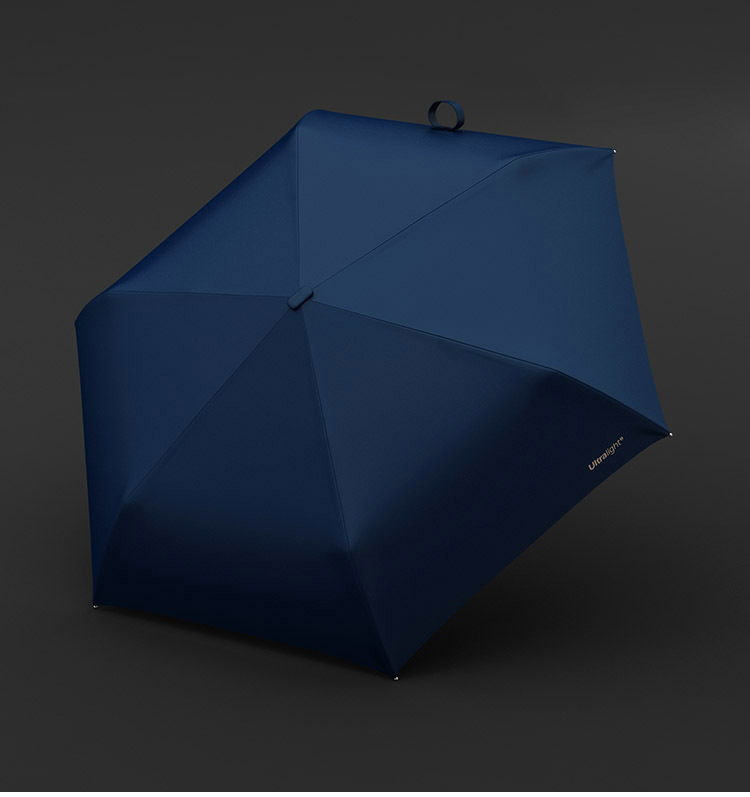 Olycat New Creative Flat Thin Design Three-Fold Ultra-Light Vinyl Sun-Proof UV-Resistant Rain Or Shine Dual-Use Umbrella