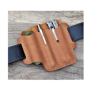 Wild Survival Tool Leather Sheath EDC Outdoor Flashlight Utility Knife Protective Case with Olecranon Hanging Buckle Wild Survival Tool Leather Sheath EDC Outdoor Flashlight Utility Knife Protective Case with Olecranon Hanging Buckle