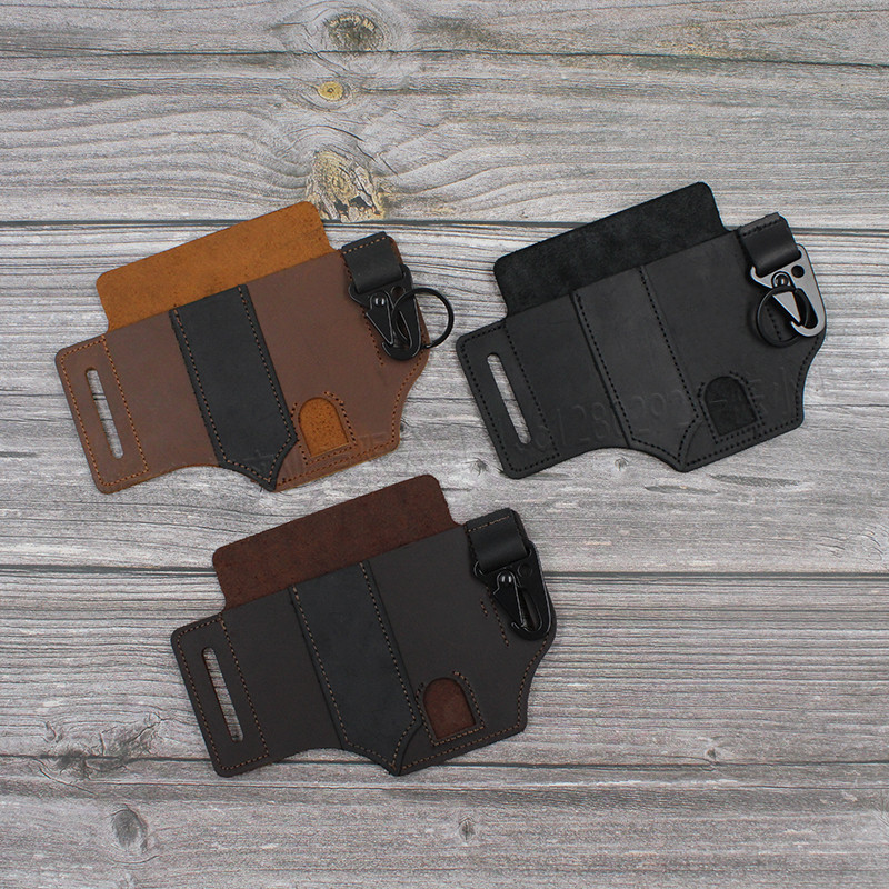 Wild Survival Tool Leather Sheath EDC Outdoor Flashlight Utility Knife Protective Case with Olecranon Hanging Buckle Wild Survival Tool Leather Sheath EDC Outdoor Flashlight Utility Knife Protective Case with Olecranon Hanging Buckle