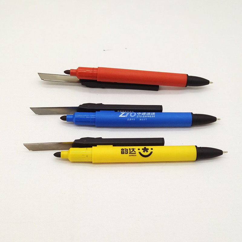 Utility knife + ballpoint pen + marker courier Brother special combination marker easy to carry