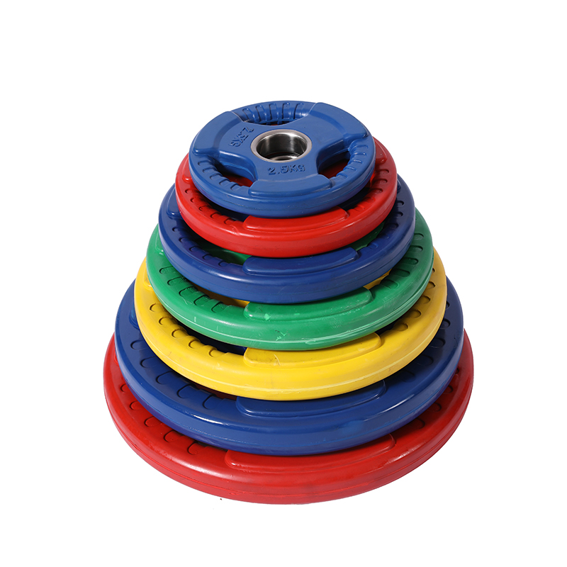Three-Hole Hand-Held Barbell Disk Coated Big Hole Barbell Barbell Disk