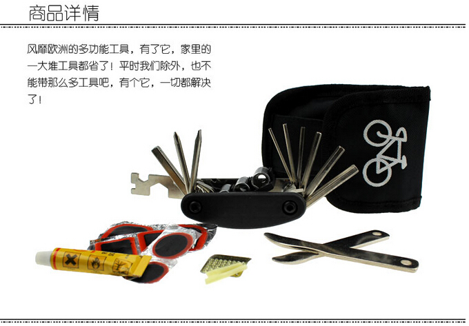 Bicycle repair tool kit