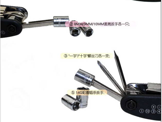 Bicycle repair tool kit