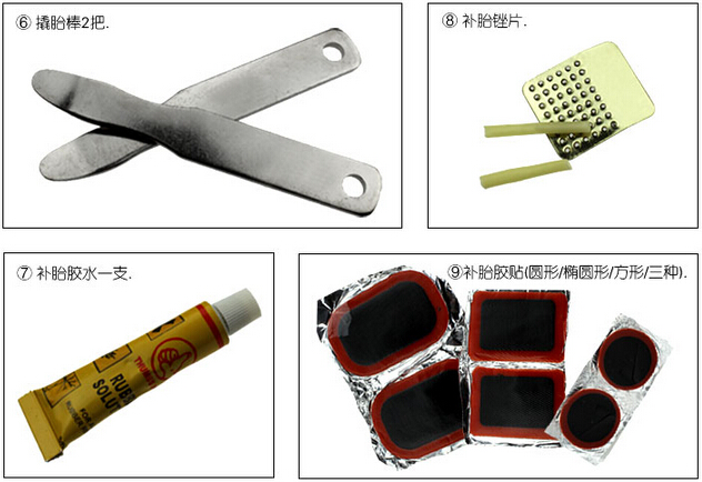 Bicycle repair tool kit