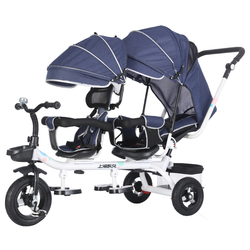 the Children Fantstic Product Tricycle Children&#039;s Double Bicycle Twin Stroller 1-7 Years Old Baby&#039;s Stroller Baby Bike