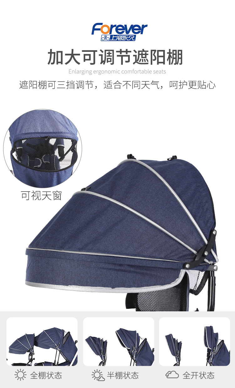 the Children Fantstic Product Tricycle Children's Double Bicycle Twin Stroller 1-7 Years Old Baby's Stroller Baby Bike
