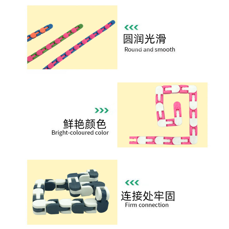 Cross-Border Products 24-Section Bicycle Track Chain Wackytrack Fluid Bracelet Bone Joint Vent Toy