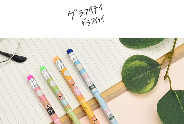 Shunfu Stationery Wooden round Brush Pot Cartoon Mantle Student Kindergarten HB Writing Drawing Pencil Wholesale Shunfu Stationery Wooden round Brush Pot Cartoon Mantle Student Kindergarten HB Writing Drawing Pencil Wholesale