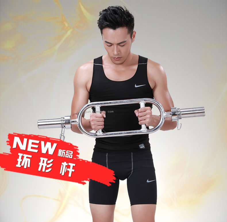 Household Workout Men's Weightlifting Barbell Dual-Purpose Combination Ring Olympic Rod Eye-Shaped Rod Galvanized Household Workout Men's Weightlifting Barbell Dual-Purpose Combination Ring Olympic Rod Eye-Shaped Rod Galvanized