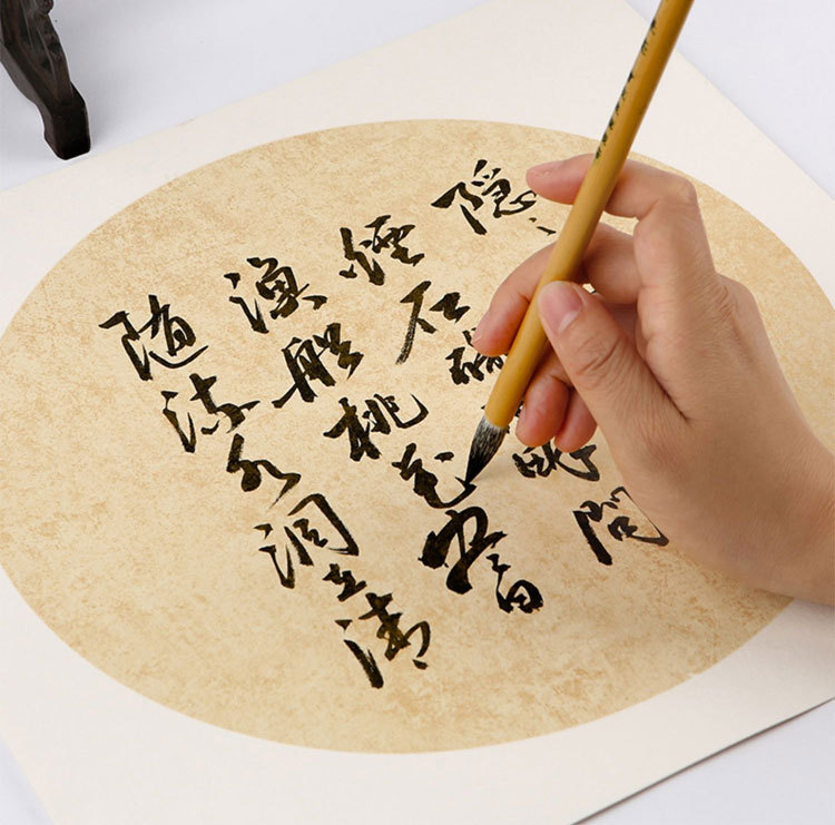 Jiajian Large, Medium and Small Baiyun Writing Brush Weasel's Hair Doubled Both with Goat's Hair Calligraphy Traditional Chinese Painting Training Class Beginner Writing Brush Wholesale