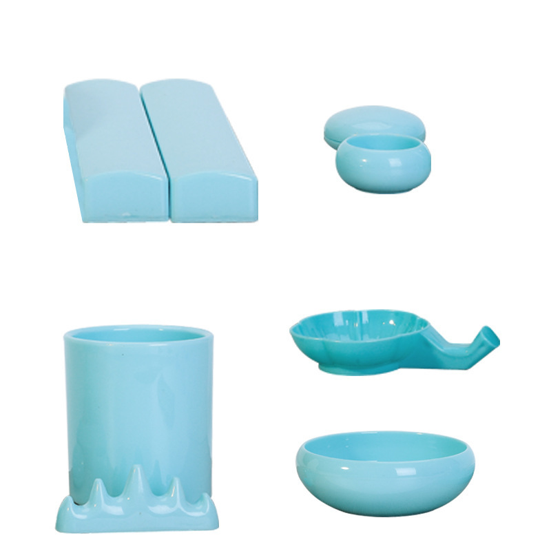 Calligraphy Materials Accessories Imitation Jade Writing-Brush Washer Pen Holder Paperweight Pen Holder Melamine Plastic Drop-Resistant Washed Paper Weight Pen Holder