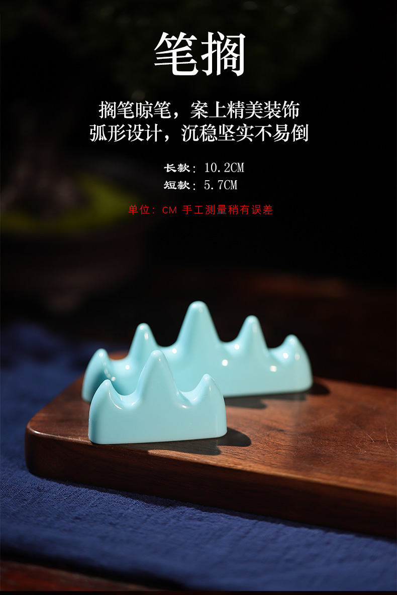 Calligraphy Materials Accessories Imitation Jade Writing-Brush Washer Pen Holder Paperweight Pen Holder Melamine Plastic Drop-Resistant Washed Paper Weight Pen Holder