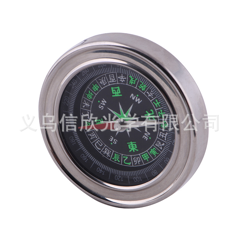 High Quality Metal Compass Stainless Steel Shell Outdoor Compass 75mm Portable Mini Compass Needle Wholesale