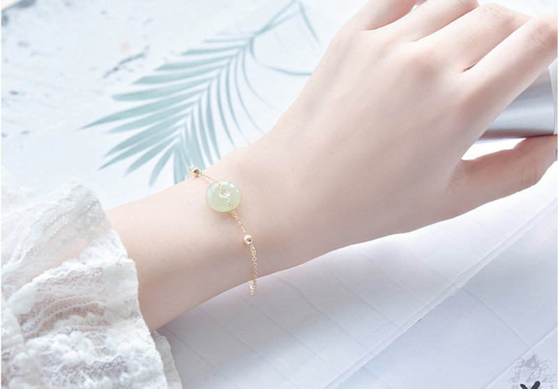 Xinjiang Hetian Jade Safety Buckle Bracelet Simple Ins Design Sense Niche Temperament Vintage Court Style Bracelet Internet Celebrity Xinjiang Hetian Jade Safety Buckle Bracelet Simple Ins Design Sense Niche Temperament Vintage Court Style Bracelet Internet Celebrity