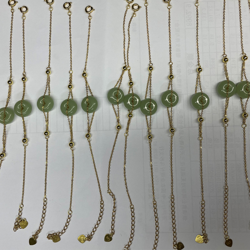Xinjiang Hetian Jade Safety Buckle Bracelet Simple Ins Design Sense Niche Temperament Vintage Court Style Bracelet Internet Celebrity Xinjiang Hetian Jade Safety Buckle Bracelet Simple Ins Design Sense Niche Temperament Vintage Court Style Bracelet Internet Celebrity