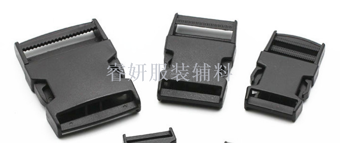 Direct shot plastic insert buckle, safety clasp knapsack buckle strap strap strap strap accessories environmentally friendly black inner diameter 2-5 cm