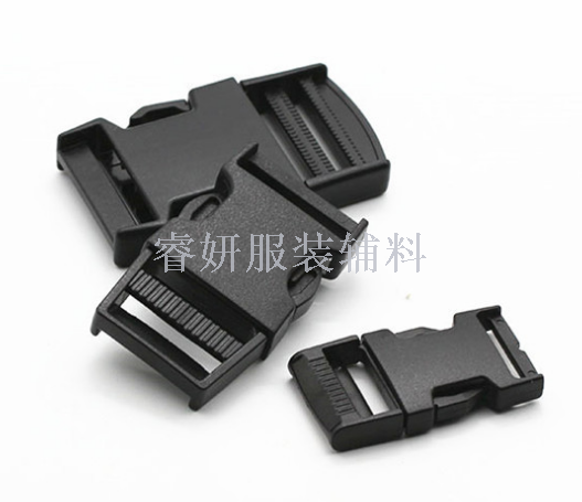 Direct shot plastic insert buckle, safety clasp knapsack buckle strap strap strap strap accessories environmentally friendly black inner diameter 2-5 cm