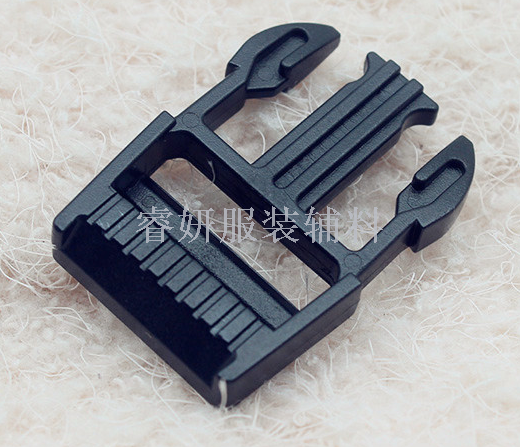 Direct shot plastic insert buckle, safety clasp knapsack buckle strap strap strap strap accessories environmentally friendly black inner diameter 2-5 cm
