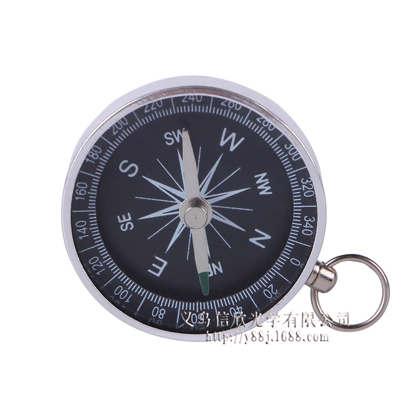Production Wholesale Mini-Portable Compass Camping Multifunctional Outdoor Compass Aluminum Alloy Metal Compass