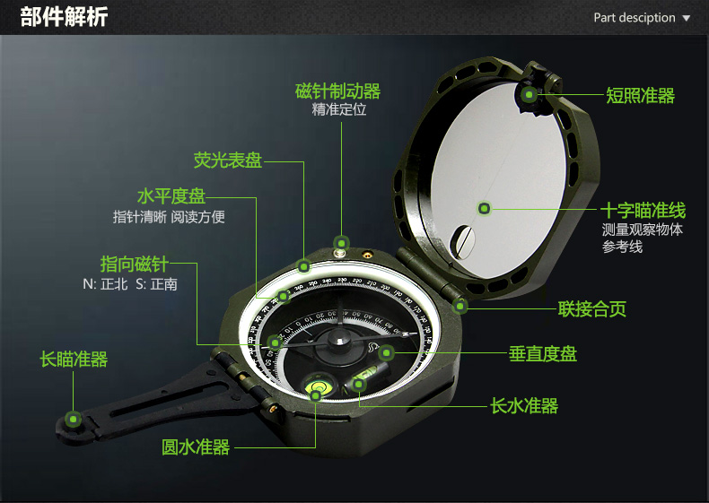 M2-g orientation compass camping azimuth orientation geological compass level compass slope field orientation M2-g orientation compass camping azimuth orientation geological compass level compass slope field orientation