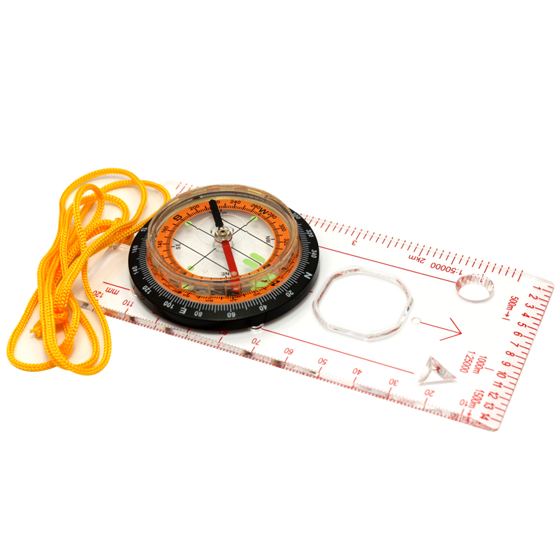 Dc45-5c multi-function outdoor compass ruler compass scale compass cross-country directional needle