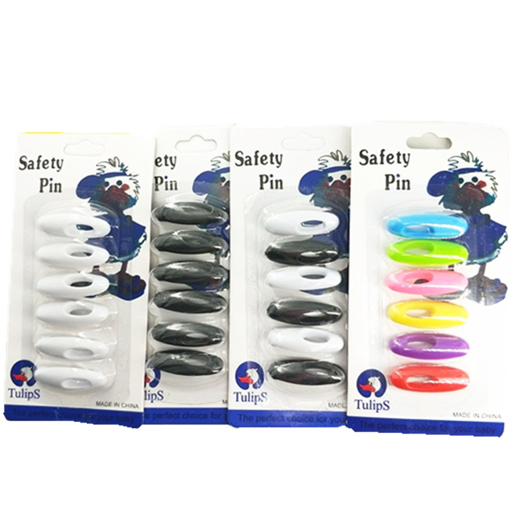 Safety Pin Plastic Scarf Buckle 8 6 Cards Color Multi-Color Safety Pin