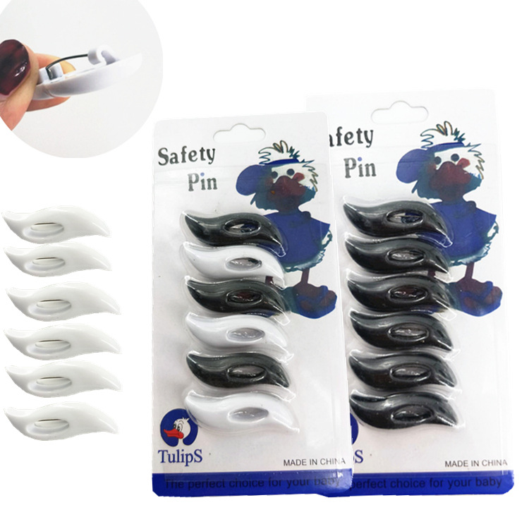 Safety Pin Plastic Scarf Buckle 8 6 Cards Color Multi-Color Safety Pin