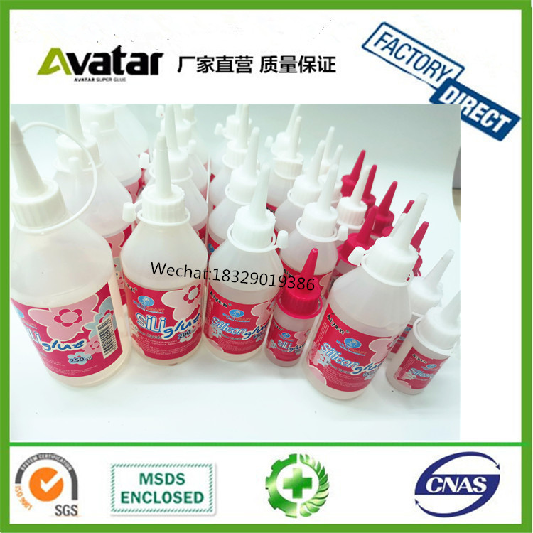 AIYON PINK STICKER SILI GLUE Alcohol Glue Bottle Plastic Silicone liquid clear crafts glue