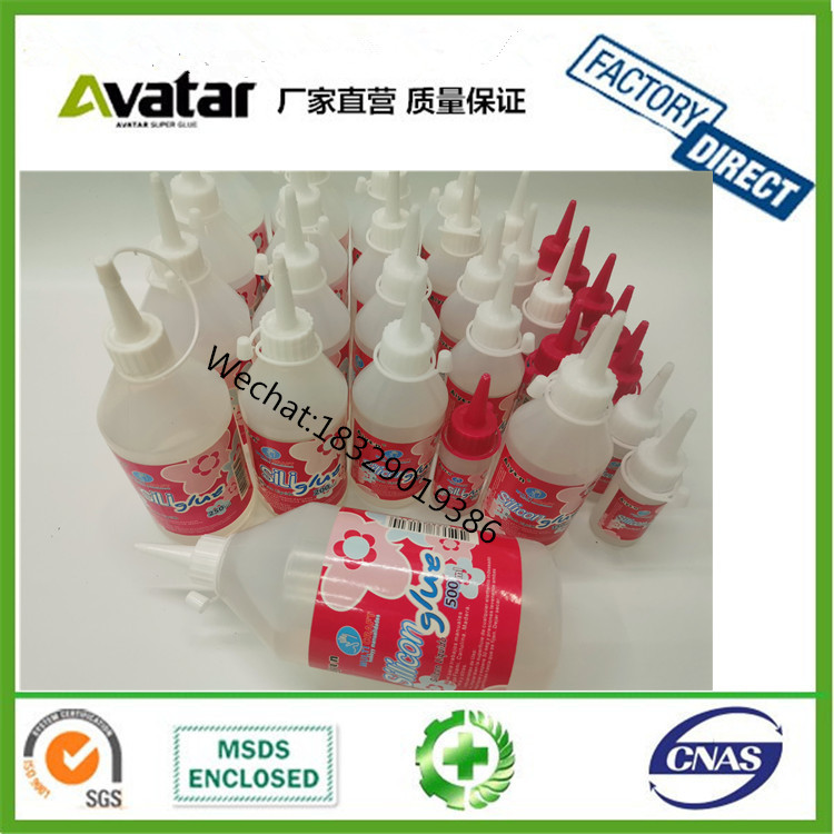 AIYON PINK STICKER SILI GLUE Alcohol Glue Bottle Plastic Silicone liquid clear crafts glue