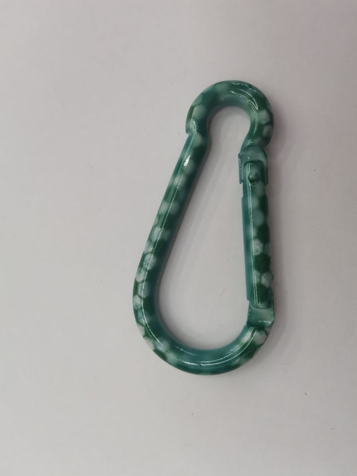 Factory Direct Sales of Aluminum Alloy Climbing Button Carabiner Painting Camouflage Bag Flower Safety Buckle