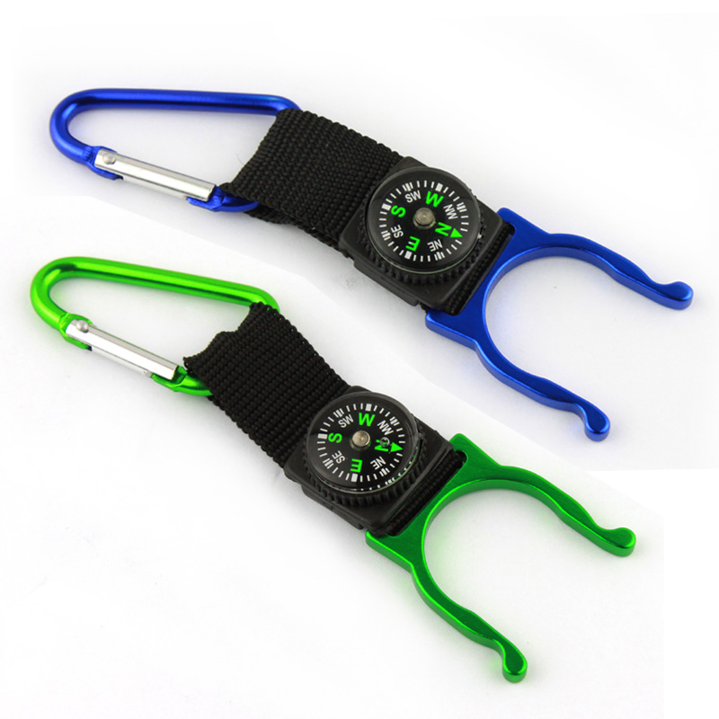 Water bottle button mineral spring Water bottle button quick hang with compass Water bottle button mountaineering button hook with a variety of colors