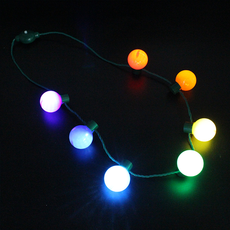 ZD Factory Direct Sales Bulb Necklace Halloween Christmas Led Glowing Necklace Super Bright Safety Buckle Light Cable ZD Factory Direct Sales Bulb Necklace Halloween Christmas Led Glowing Necklace Super Bright Safety Buckle Light Cable