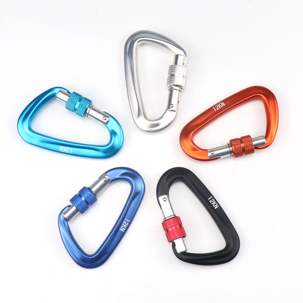 Explosion 7075 Aviation Aluminum Climbing Button Carabiner Aluminum Alloy Rock Climbing Hanger Hammock Safety Buckle D Type with Lock Climbing Button Carabiner Explosion 7075 Aviation Aluminum Climbing Button Carabiner Aluminum Alloy Rock Climbing Hanger Hammock Safety Buckle D Type with Lock Climbing Button Carabiner