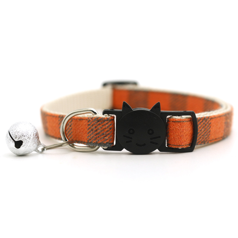 Pet Plaid Safety Buckle Bell Collar Cat Buckle Cat Bow Collar Pet Just Factory Direct Sales Pet Plaid Safety Buckle Bell Collar Cat Buckle Cat Bow Collar Pet Just Factory Direct Sales