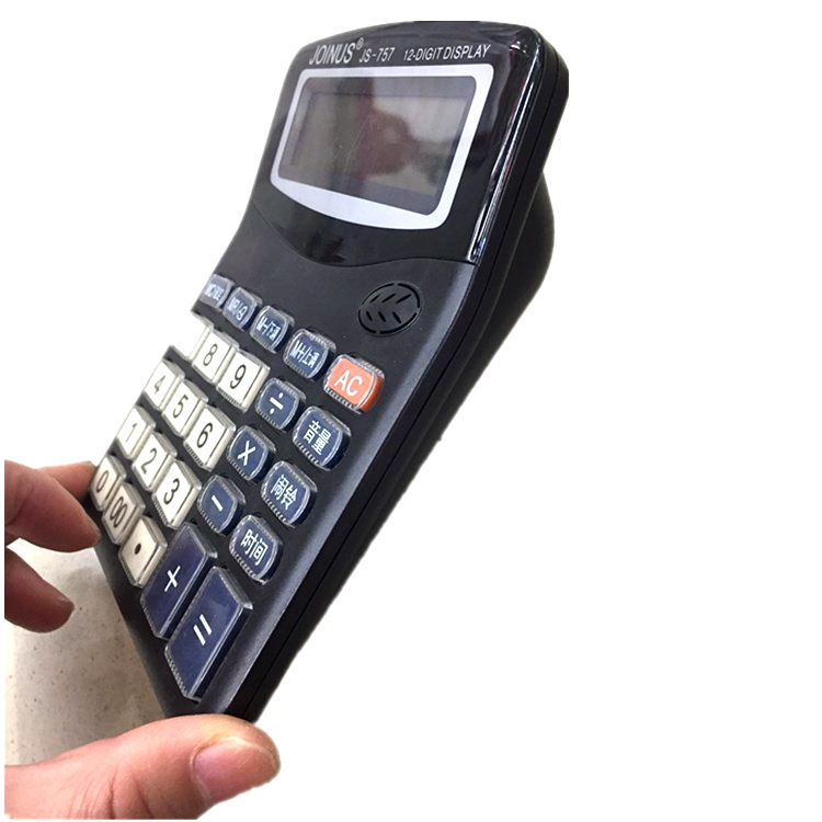 Factory Direct Sales Zhongcheng JS-757 Calculator 12 Digits Pronunciation Alarm Music Factory Direct Sales Zhongcheng JS-757 Calculator 12 Digits Pronunciation Alarm Music
