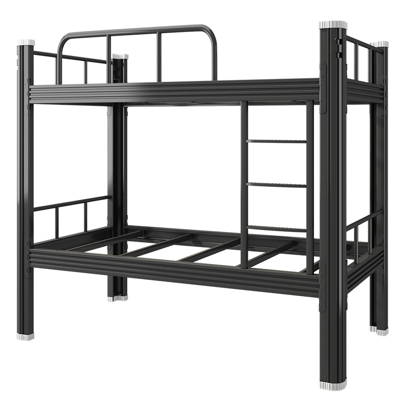 Upper and Lower Bunk Iron Bed Height-Adjustable Bed Student Dormitory Bunk Bed Staff Dormitory Canopy Bed Apartment Adult Iron Bed