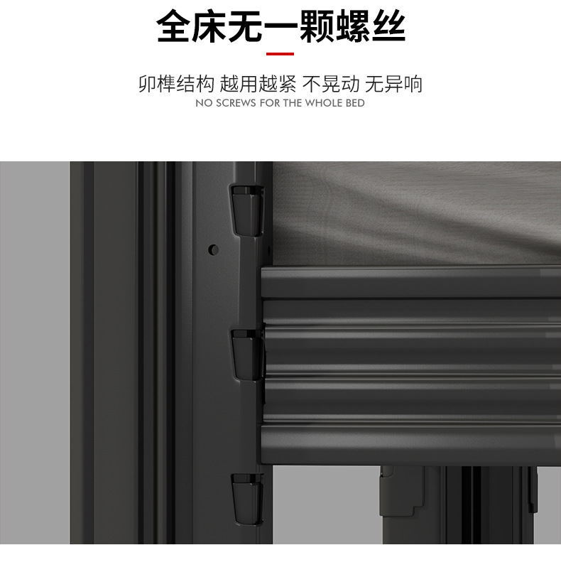 Upper and Lower Bunk Iron Bed Height-Adjustable Bed Student Dormitory Bunk Bed Staff Dormitory Canopy Bed Apartment Adult Iron Bed