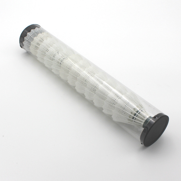 Direct selling from 12 PVC transparent tubeware plastic foam head badminton factory