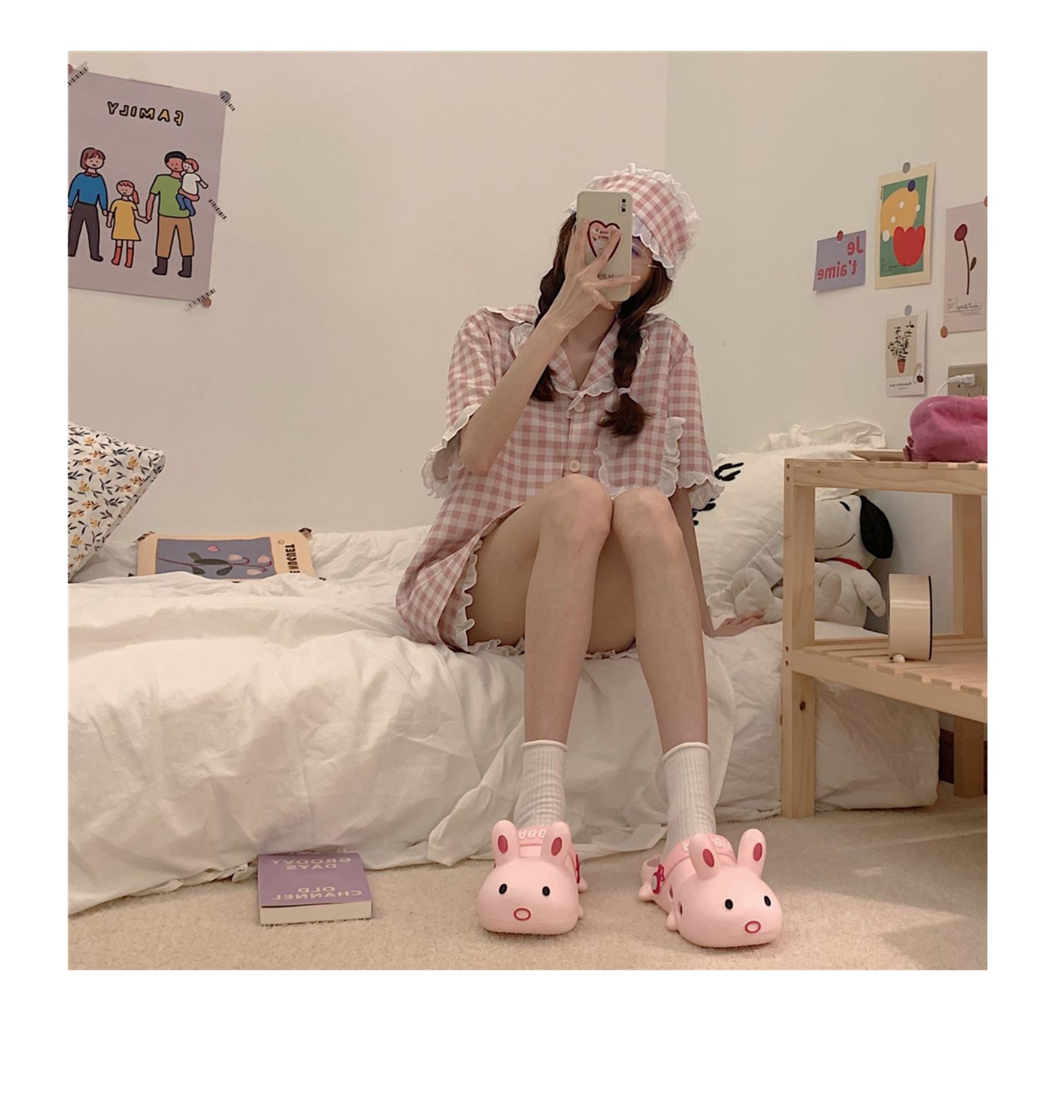 Cute Cartoon Rabbit Hole Shoes Student Outer Wear Internet Celebrity Women's Summer Ins Style Girl's Heart Thick Bottom Toe Cap Sandals Cute Cartoon Rabbit Hole Shoes Student Outer Wear Internet Celebrity Women's Summer Ins Style Girl's Heart Thick Bottom Toe Cap Sandals