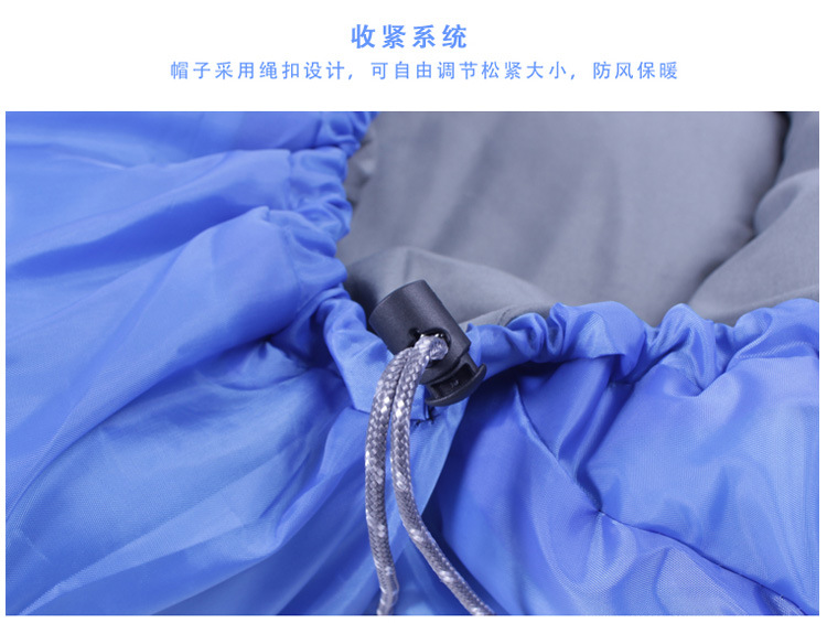 Outdoor sleeping bag outdoor camping bag summer lunch camping bag envelope with cap sleeping bag wholesale