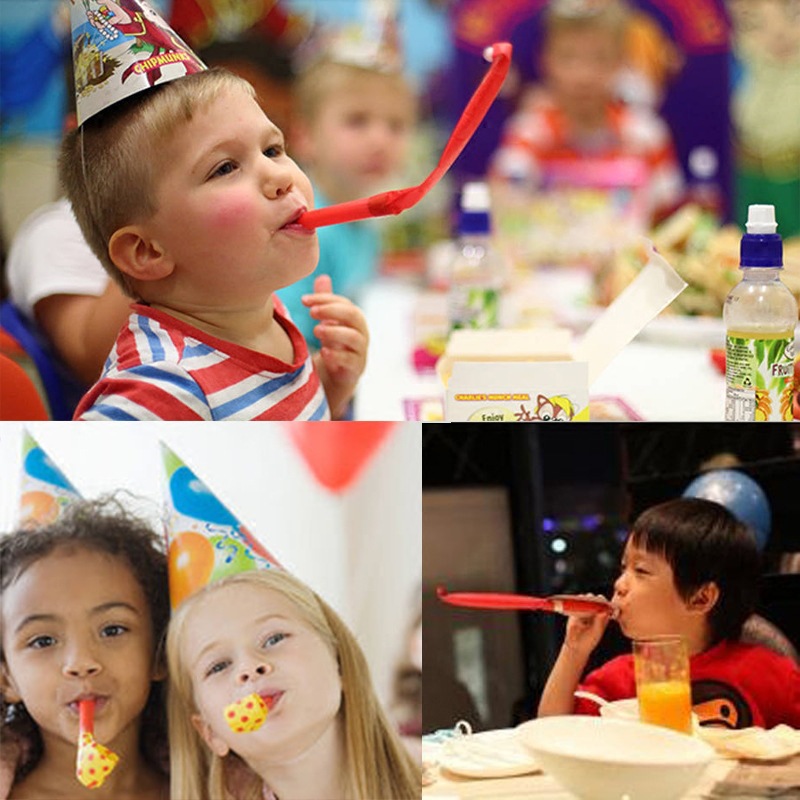 10 PCs 11cm Dot Long Tube Blowouts Cross-Border Amazon AliExpress Cheering Props Creative Whistle