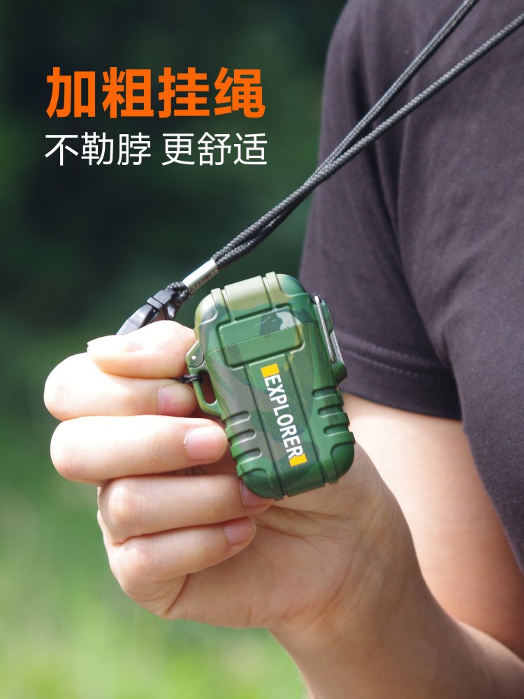 Arc Charging Lighter Outdoor Portable Waterproof Windproof Cigarette Lighter Creative Personality Belt Safety Buckle Arc Charging Lighter Outdoor Portable Waterproof Windproof Cigarette Lighter Creative Personality Belt Safety Buckle